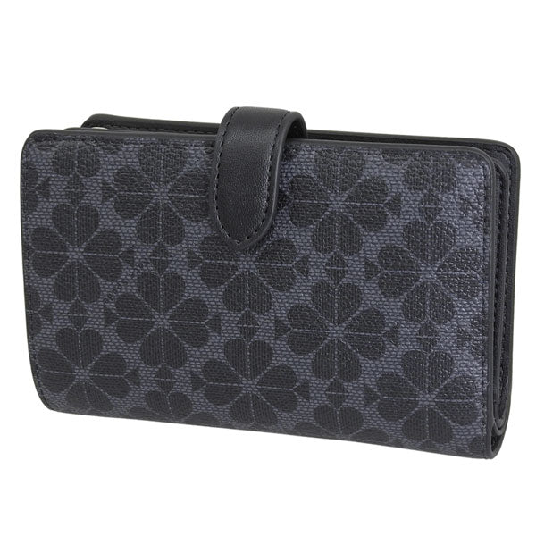 KATE SPADE ケイトスペード 二つ折り財布 レディース PVC ブラック KN756-001 アウトレット