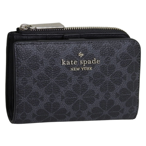 KATE SPADE ケイトスペード 二つ折り財布 レディース PVC ブラック KN768-001 アウトレット