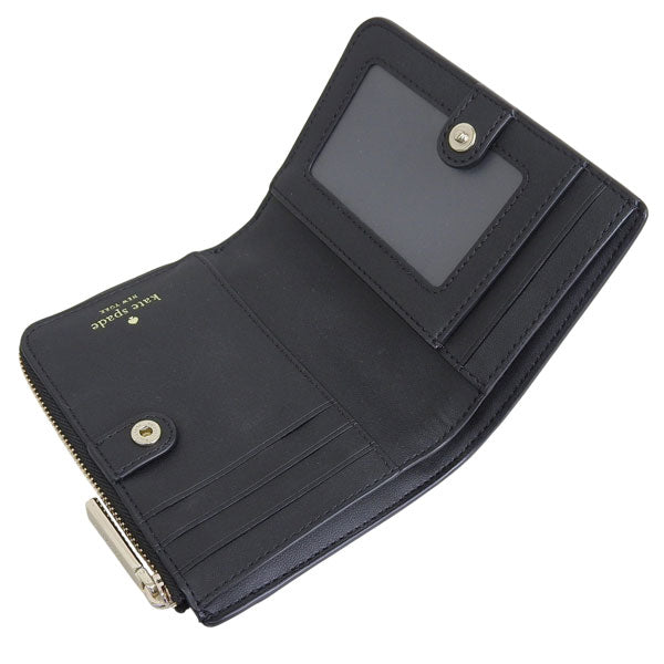 KATE SPADE ケイトスペード 二つ折り財布 レディース PVC ブラック KN768-001 アウトレット
