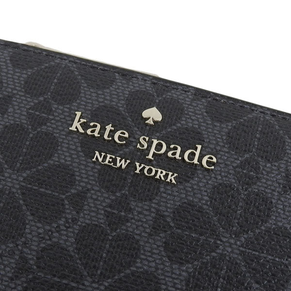 KATE SPADE ケイトスペード 二つ折り財布 レディース PVC ブラック KN768-001 アウトレット