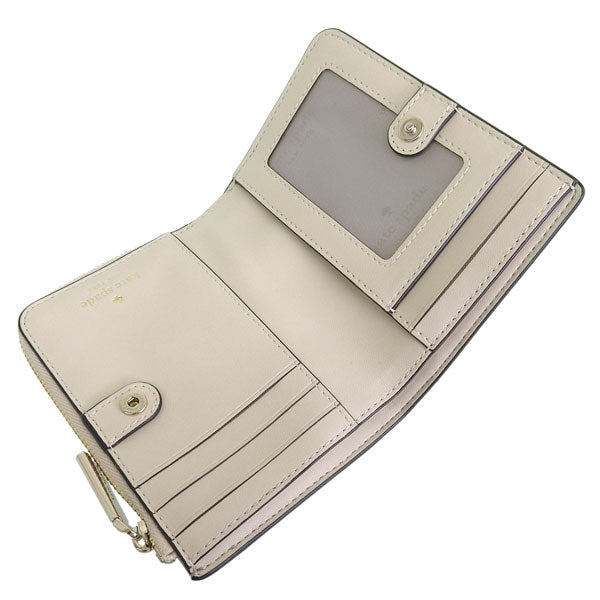 KATE SPADE ケイトスペード 二つ折り財布 レディース PVC ベージュ KN768-250 アウトレット