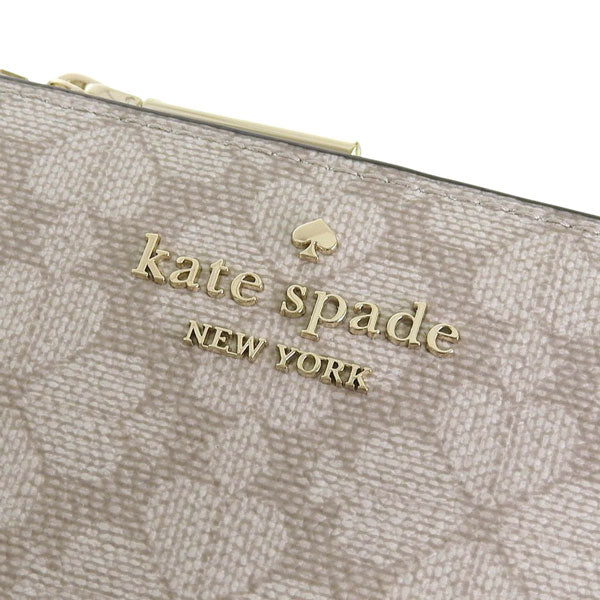 KATE SPADE ケイトスペード 二つ折り財布 レディース PVC ベージュ KN768-250 アウトレット