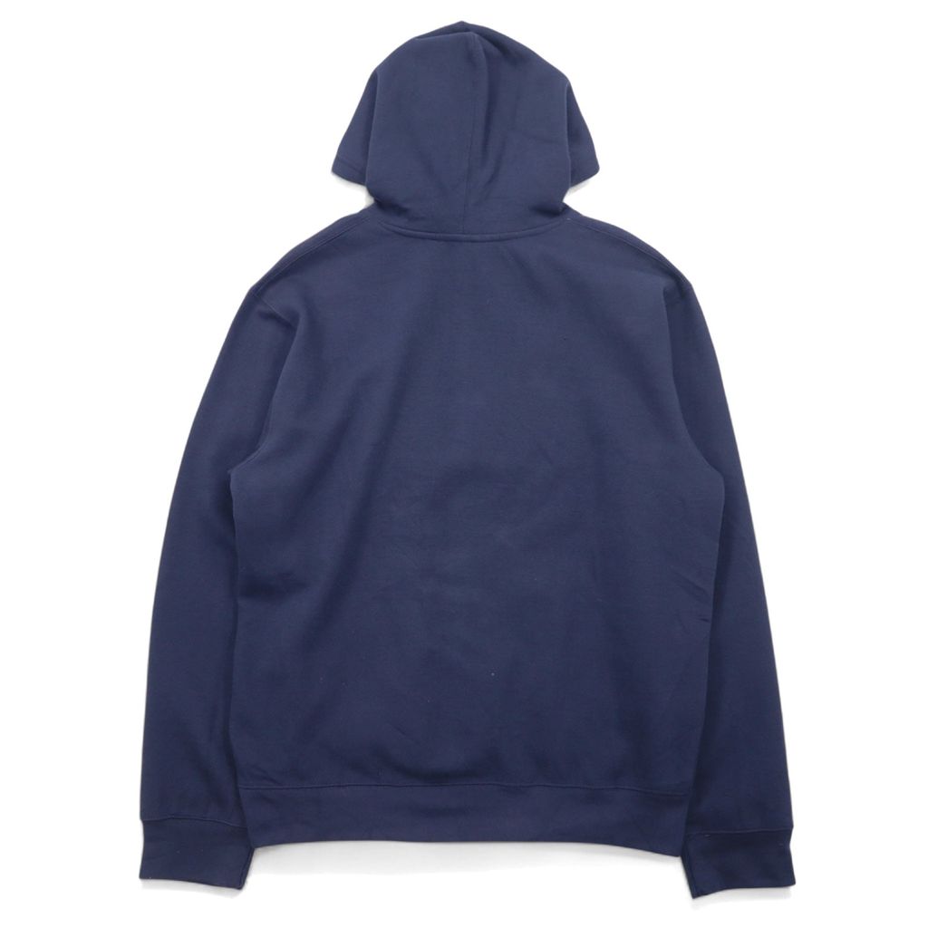 NIKE Felpa con cappuccio L Blu navy Cotone Interno felpato Logo Swoosh JUST DO IT HOODIE 928717-451 Articolo nuovo