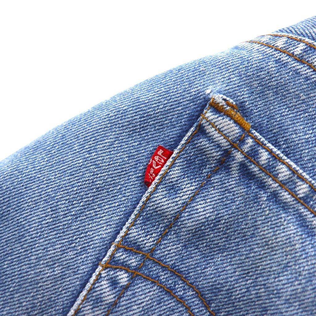 Levi's anni '90 USA 501 jeans in denim, taglia 32, blu, cotone, chiusura a bottoni, numero bottone 524, 501-0125