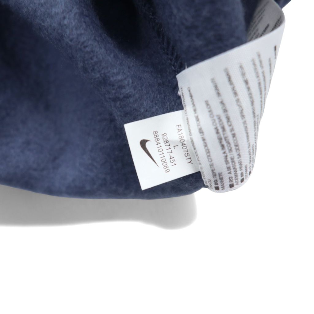 NIKE Felpa con cappuccio L Blu navy Cotone Interno felpato Logo Swoosh JUST DO IT HOODIE 928717-451 Articolo nuovo