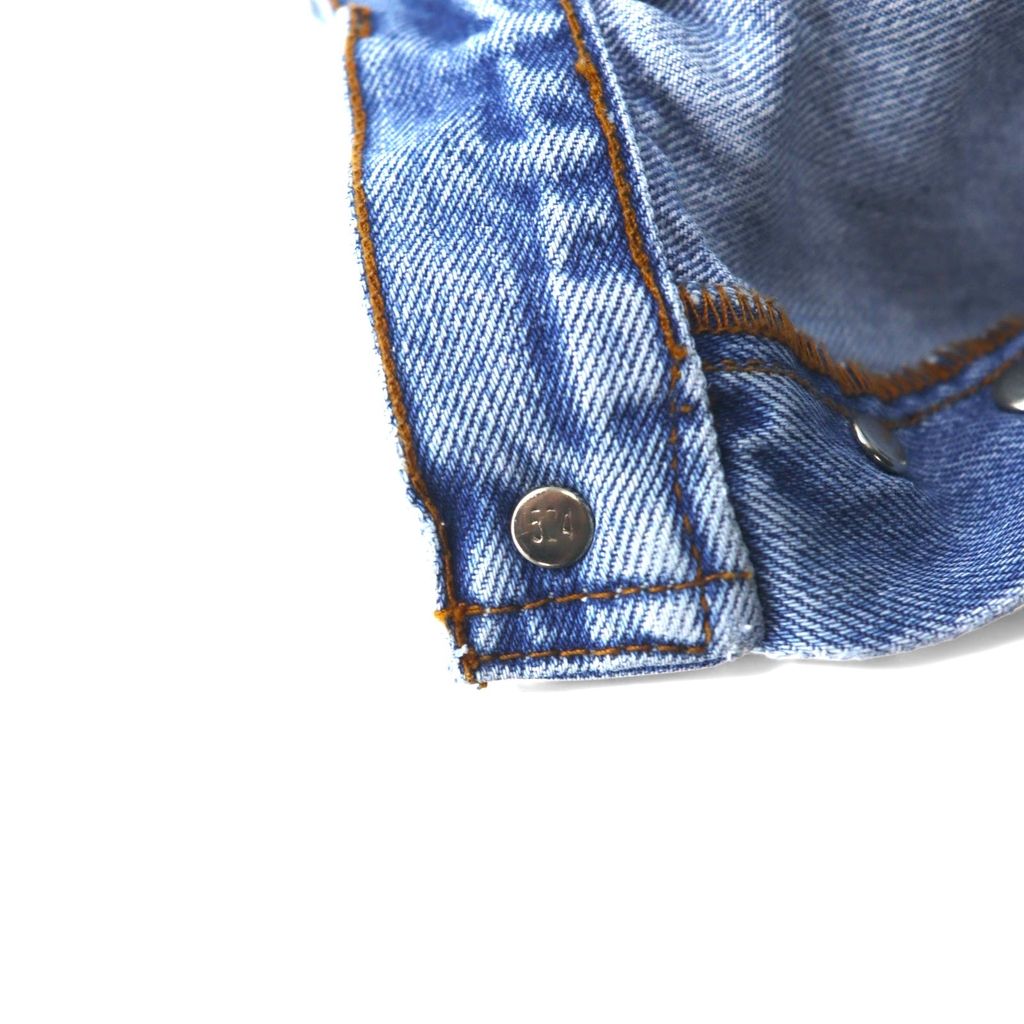 Levi's anni '90 USA 501 jeans in denim, taglia 32, blu, cotone, chiusura a bottoni, numero bottone 524, 501-0125