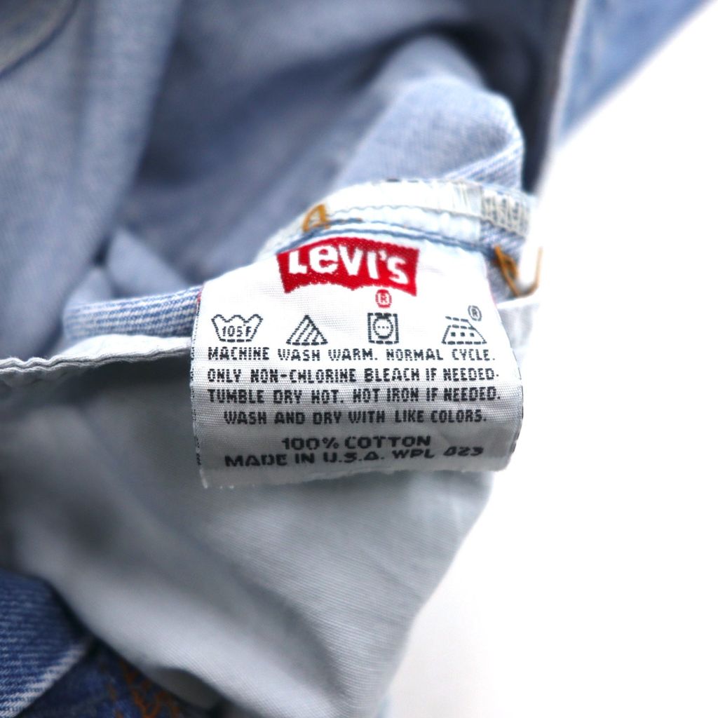 Levi's anni '90 USA 501 jeans in denim, taglia 32, blu, cotone, chiusura a bottoni, numero bottone 524, 501-0125