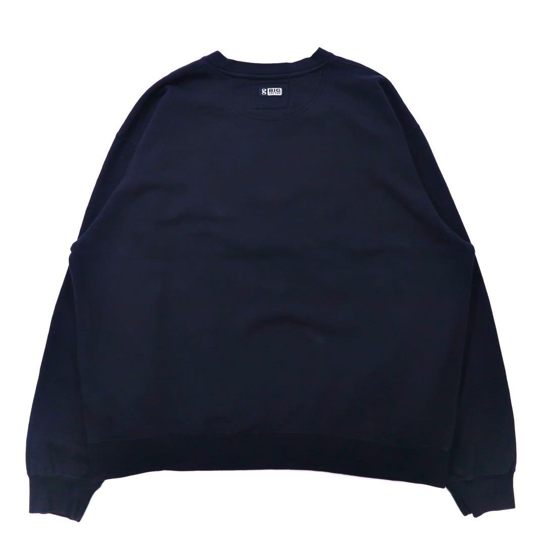 Rag Wear U.S.A. Felpa stampata oversize XXL blu navy cotone BIG COTTON felpato, cotone pakistano, Key West FLORIDA, scollo a V, made in Pakistan