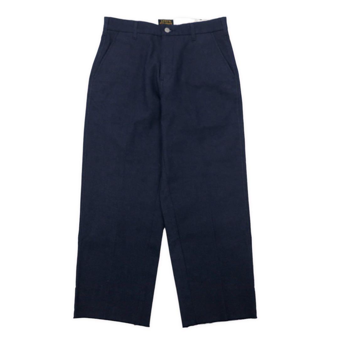 Levi's カットオフ スタプレ チノ トラウザーパンツ 28 ブルー 濃紺 STA-PREST CROPPED WIDE LEG CHINO クロップド ワイド レッグ 47873-0002