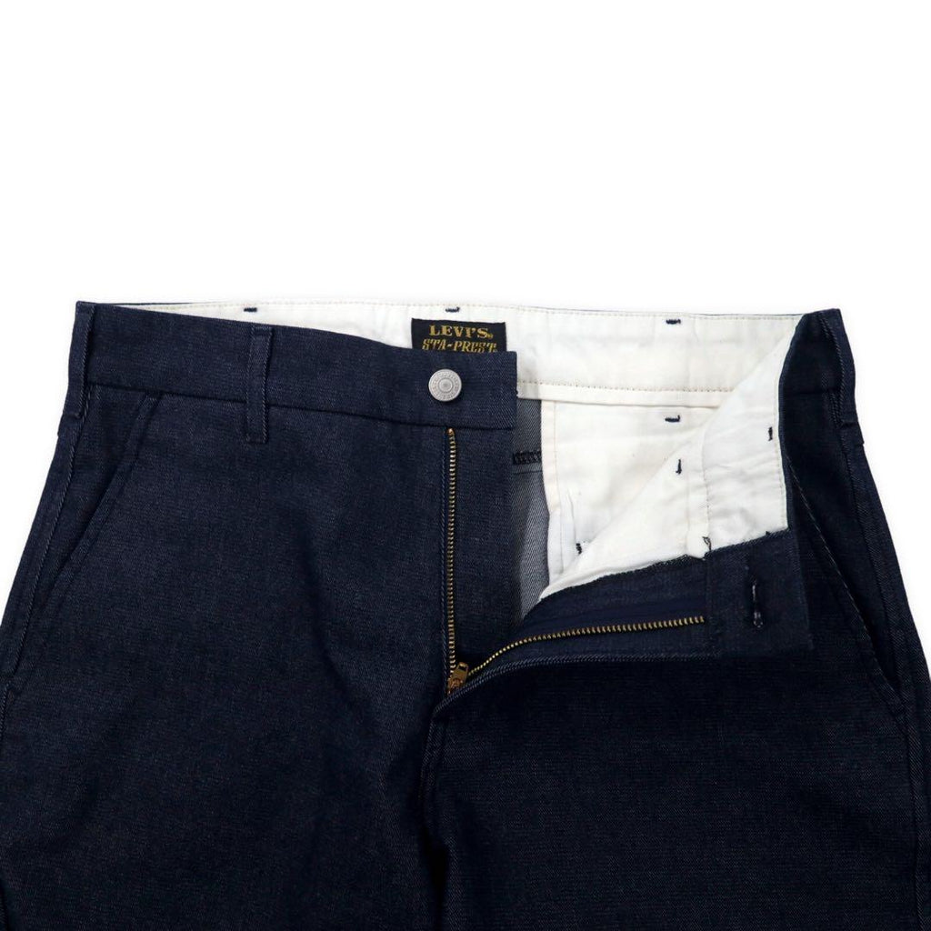Levi's カットオフ スタプレ チノ トラウザーパンツ 28 ブルー 濃紺 STA-PREST CROPPED WIDE LEG CHINO クロップド ワイド レッグ 47873-0002