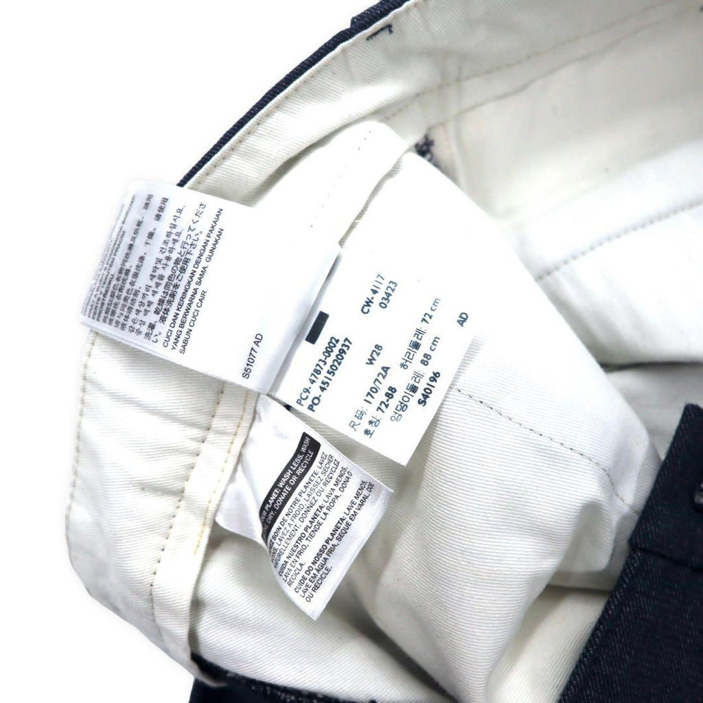 Levi's カットオフ スタプレ チノ トラウザーパンツ 28 ブルー 濃紺 STA-PREST CROPPED WIDE LEG CHINO クロップド ワイド レッグ 47873-0002