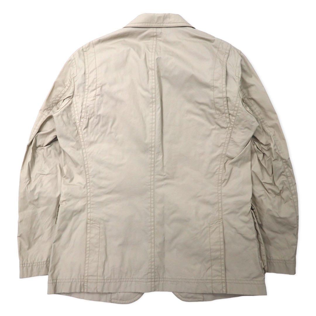 BURBERRY 3B テーラードジャケット 裏地ノバチェック M ベージュ コットン アクリルコーティング 撥水