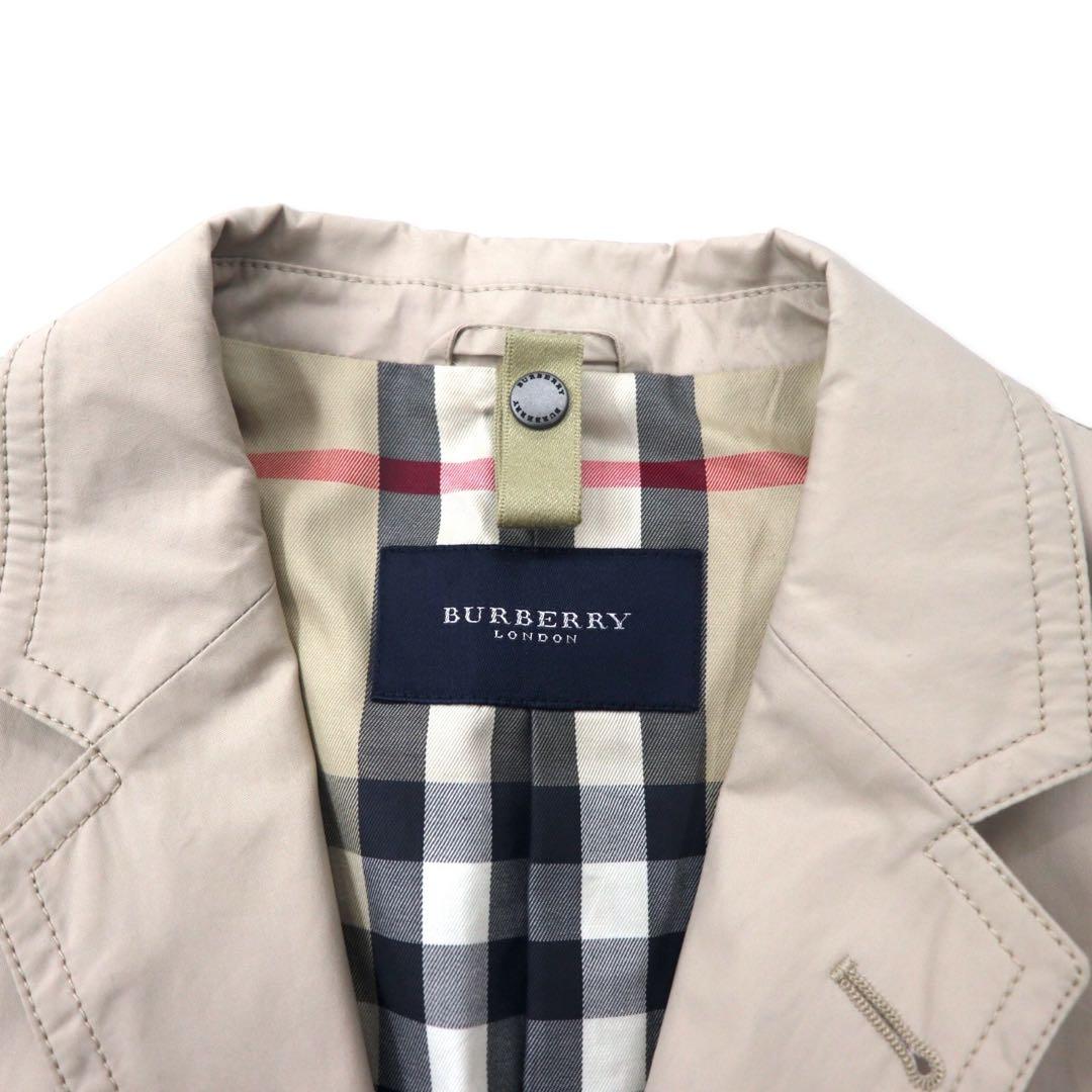 BURBERRY 3B テーラードジャケット 裏地ノバチェック M ベージュ コットン アクリルコーティング 撥水