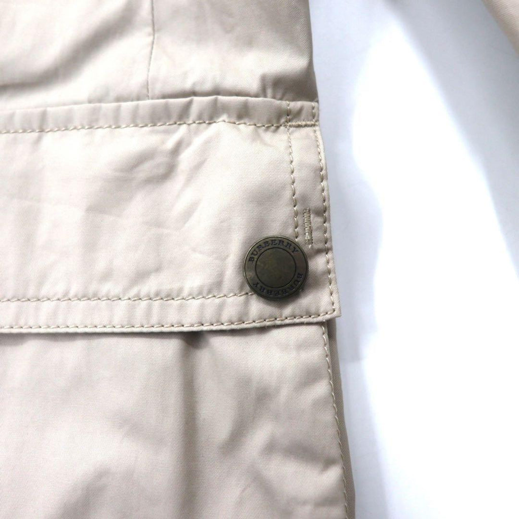 BURBERRY 3B テーラードジャケット 裏地ノバチェック M ベージュ コットン アクリルコーティング 撥水