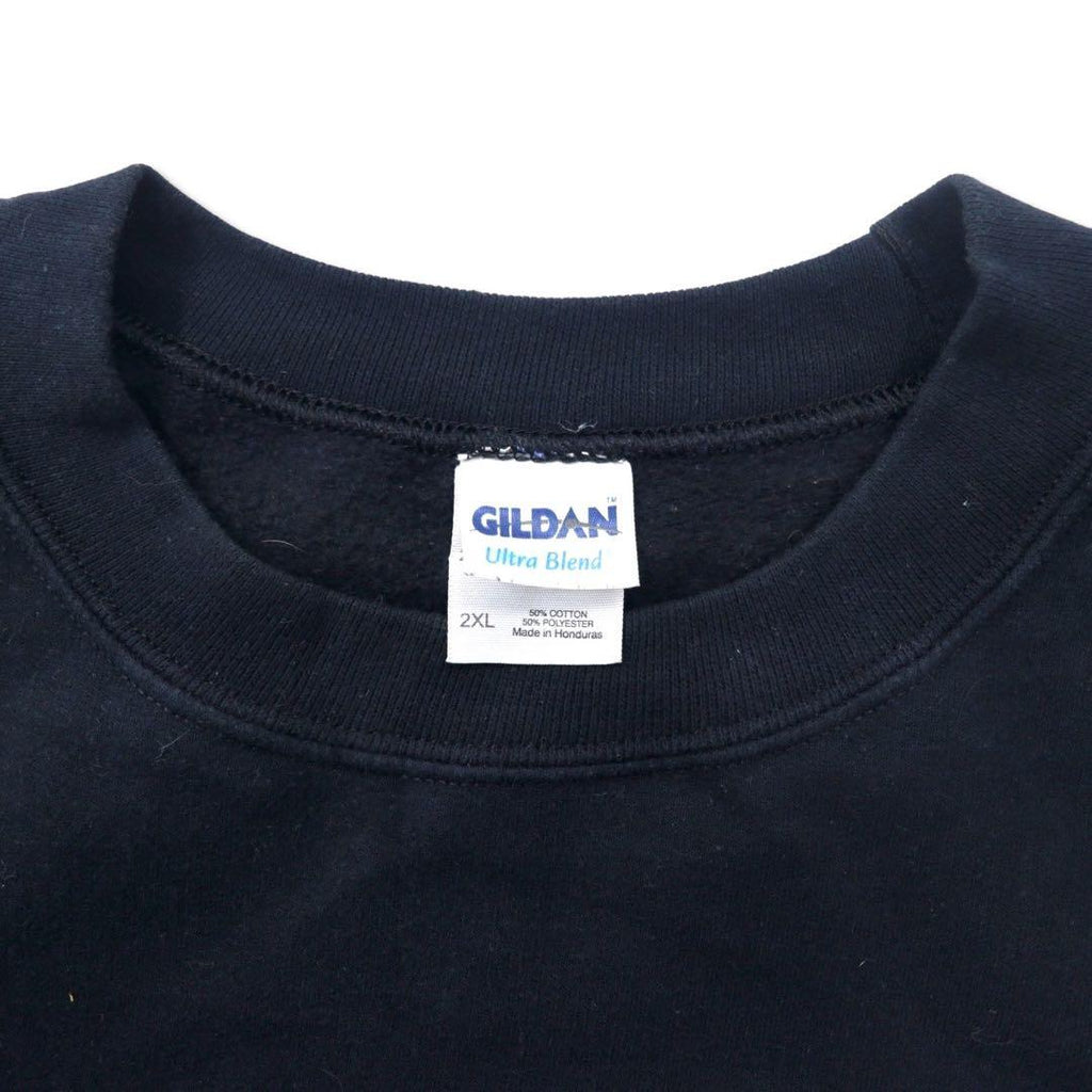 Felpa stampata GILDAN 2XL nera cotone felpato stampa fronte-retro POW MIA Guerra del Vietnam