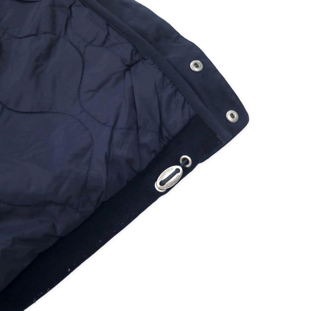 NAUTICA Soprabito misto con cappuccio ripiegabile in lana, doppie cerniere, taglia XL, colore blu navy.