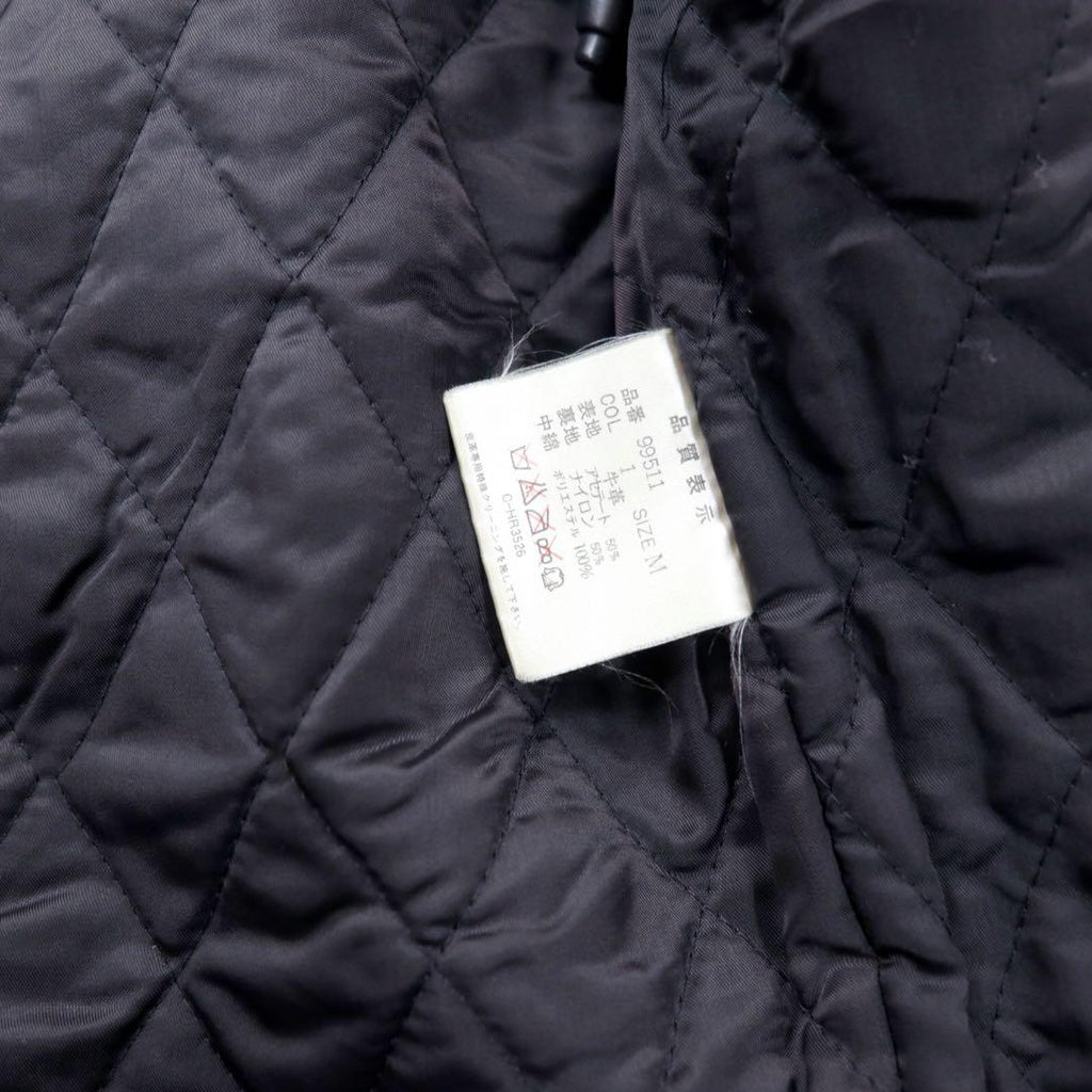 GARBO Giubbotto in pelle Car Coat M Nero Pelle bovina Fodera trapuntata Coulisse