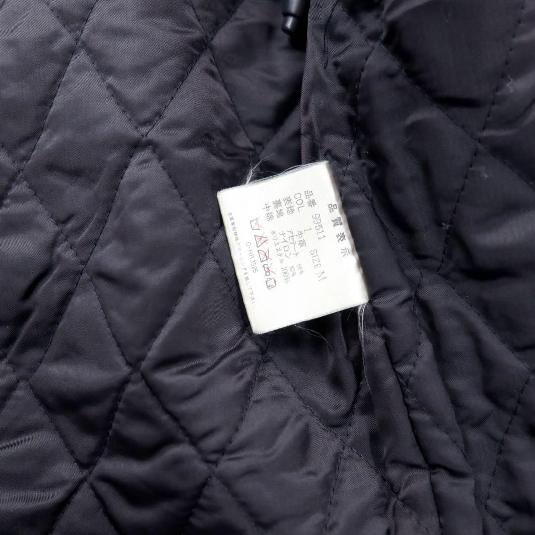 GARBO Giubbotto in pelle Car Coat M Nero Pelle bovina Fodera trapuntata Coulisse