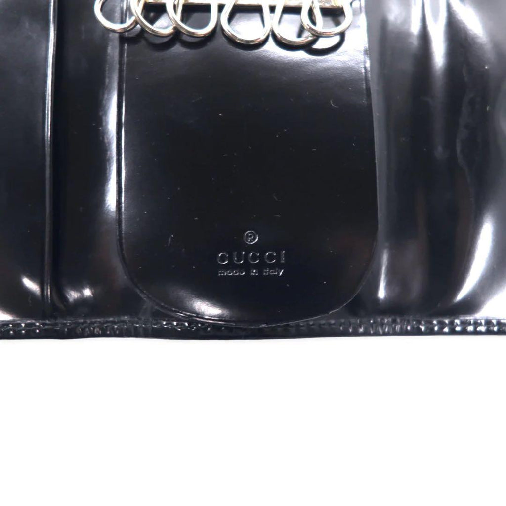 GUCCI 6連 キーケース ブラック エナメル レザー 033 000416 0808 イタリア製