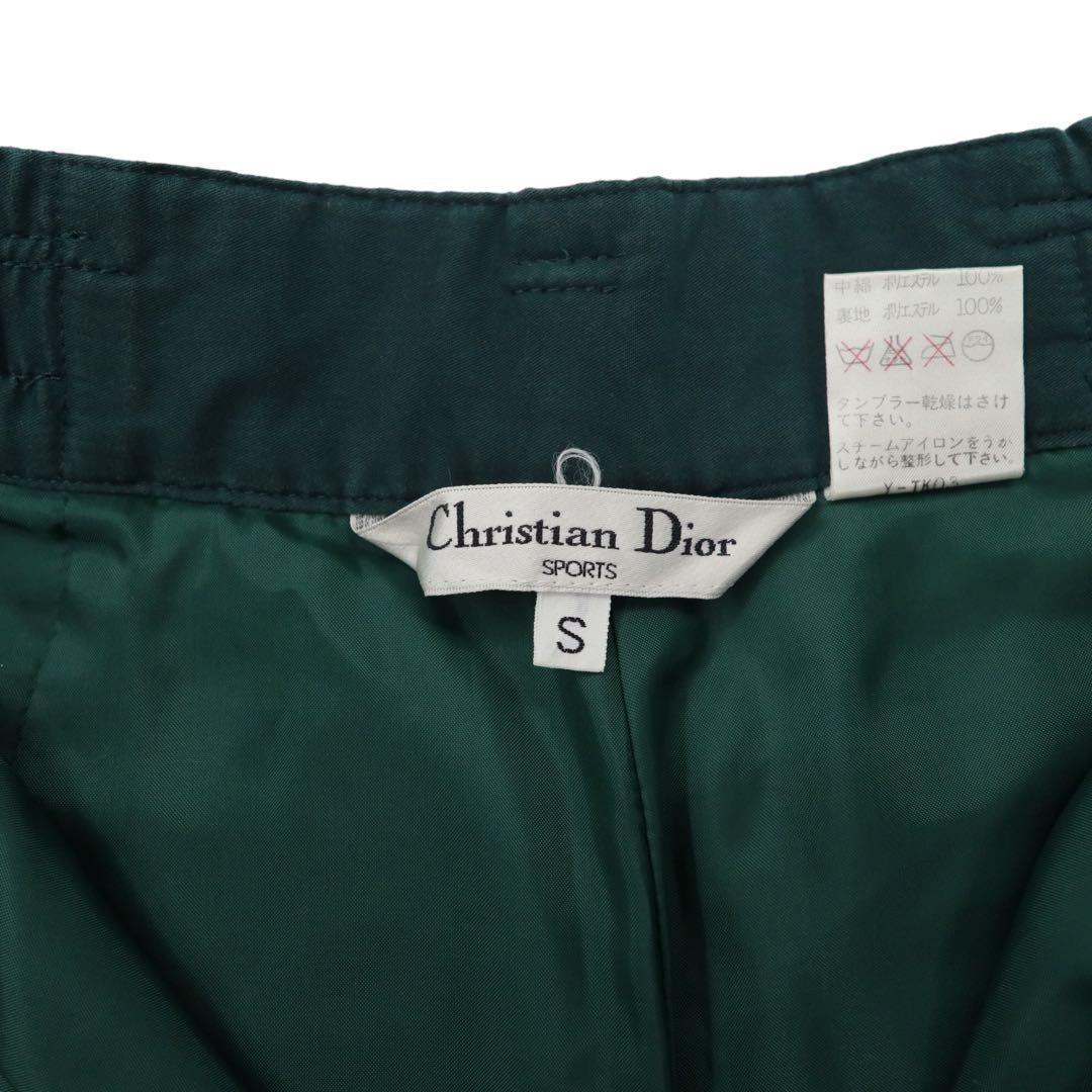 Christian Dior SPORTS Pantaloni a paracadute affusolati S Verde Cangiante Poliestere Vintage