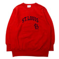 MLB Felpa da baseball XL rossa cotone felpata internamente con inserto a V sul collo, in stile Reverse Weave. ST. LOUIS CARDINALS, taglia grande, MERCE ORIGINALE