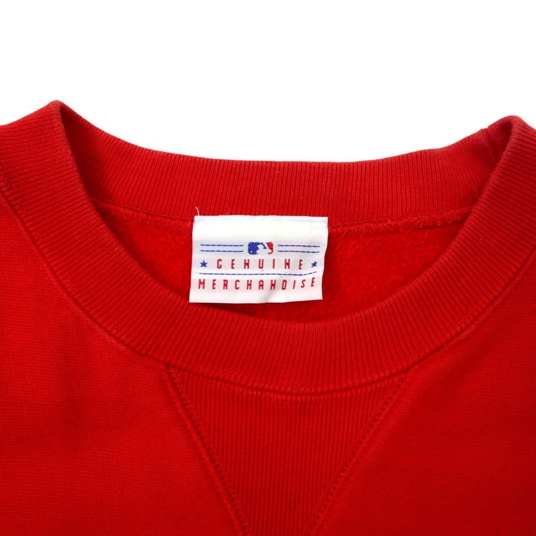 MLB Felpa da baseball XL rossa cotone felpata internamente con inserto a V sul collo, in stile Reverse Weave. ST. LOUIS CARDINALS, taglia grande, MERCE ORIGINALE