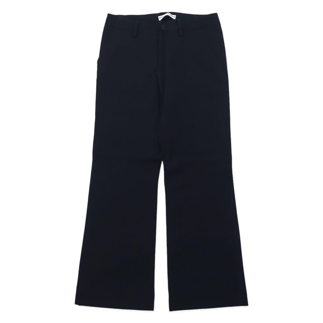 ISSEY MIYAKE WHITE LABEL Pantaloni a gamba svasata 2 Nero Lana Gabardine IM34FF585 Fabbricato in Giappone