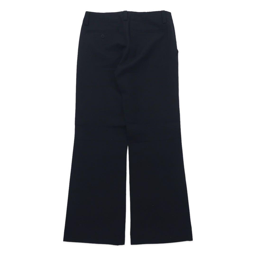 ISSEY MIYAKE WHITE LABEL Pantaloni a gamba svasata 2 Nero Lana Gabardine IM34FF585 Fabbricato in Giappone