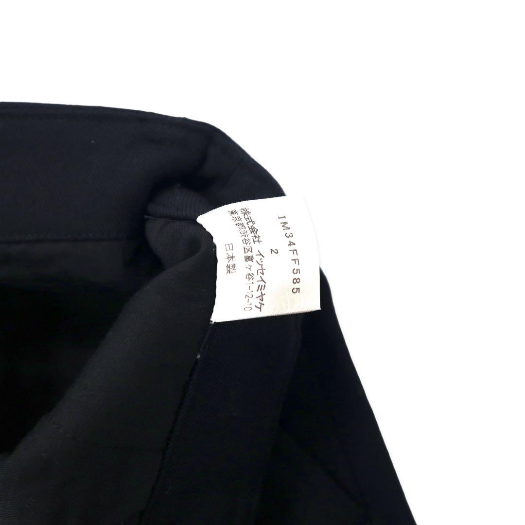 ISSEY MIYAKE WHITE LABEL Pantaloni a gamba svasata 2 Nero Lana Gabardine IM34FF585 Fabbricato in Giappone