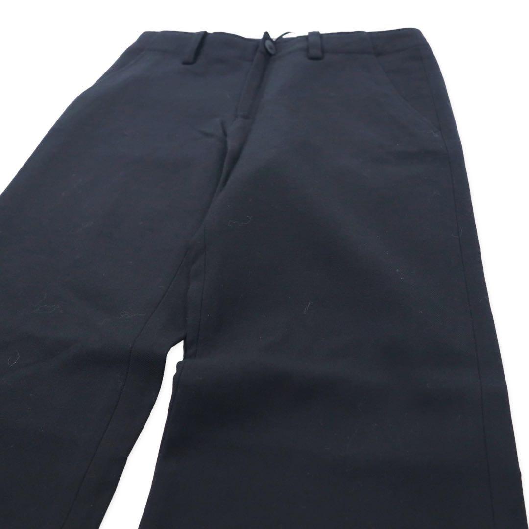 ISSEY MIYAKE WHITE LABEL Pantaloni a gamba svasata 2 Nero Lana Gabardine IM34FF585 Fabbricato in Giappone