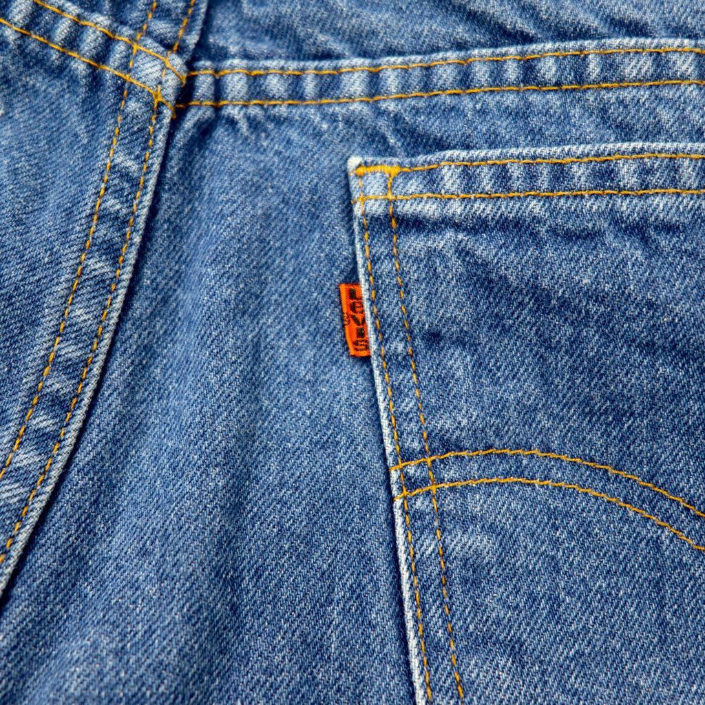 Jeans Levi's 517 bootcut blu anni '80 made in USA, taglia 38, etichetta arancione 20517-0217