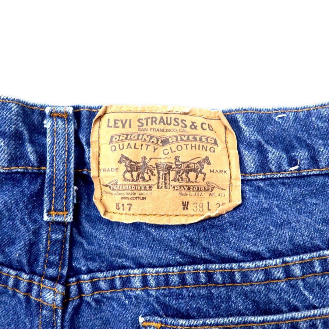 Jeans Levi's 517 bootcut blu anni '80 made in USA, taglia 38, etichetta arancione 20517-0217