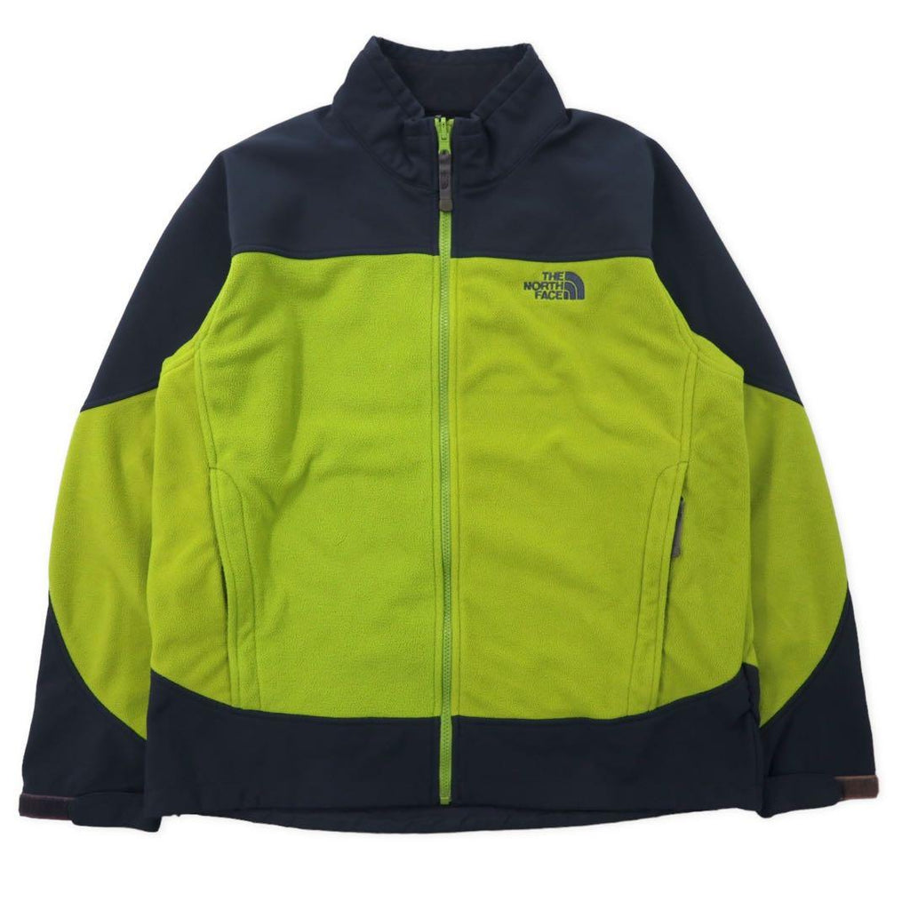 THE NORTH FACE Giacca in pile Windstopper L Verde Grigio Poliestere Logo ricamato WINDSTOPPER