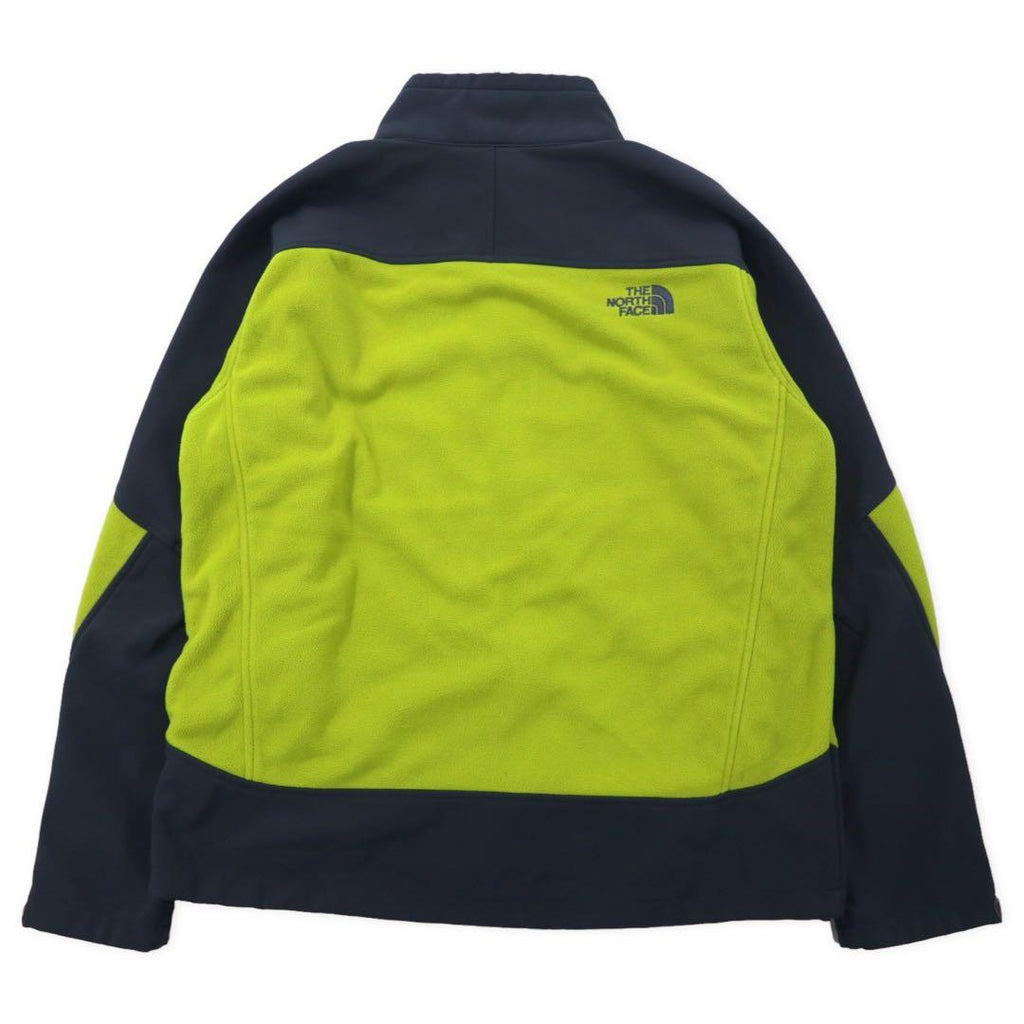 THE NORTH FACE Giacca in pile Windstopper L Verde Grigio Poliestere Logo ricamato WINDSTOPPER