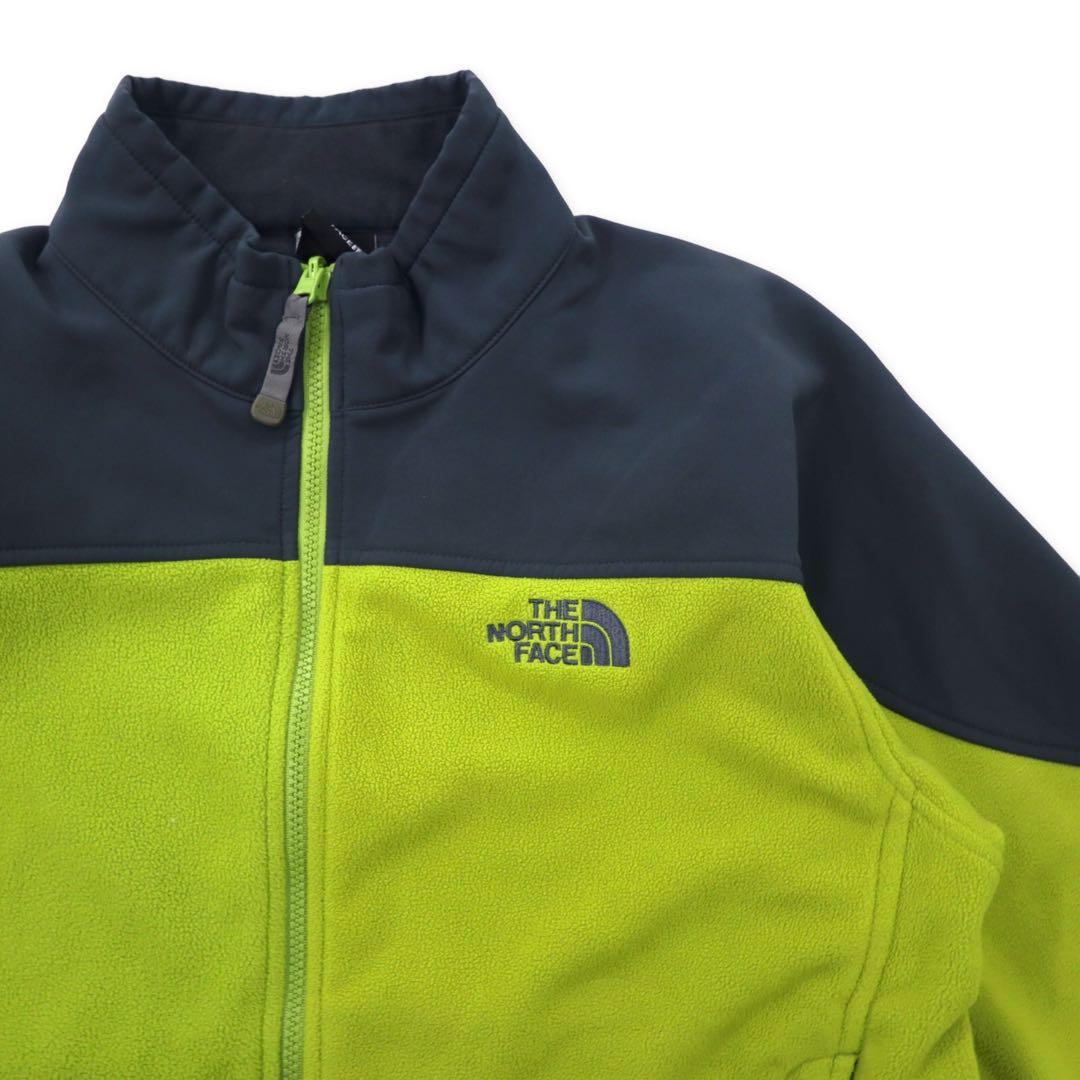 THE NORTH FACE Giacca in pile Windstopper L Verde Grigio Poliestere Logo ricamato WINDSTOPPER