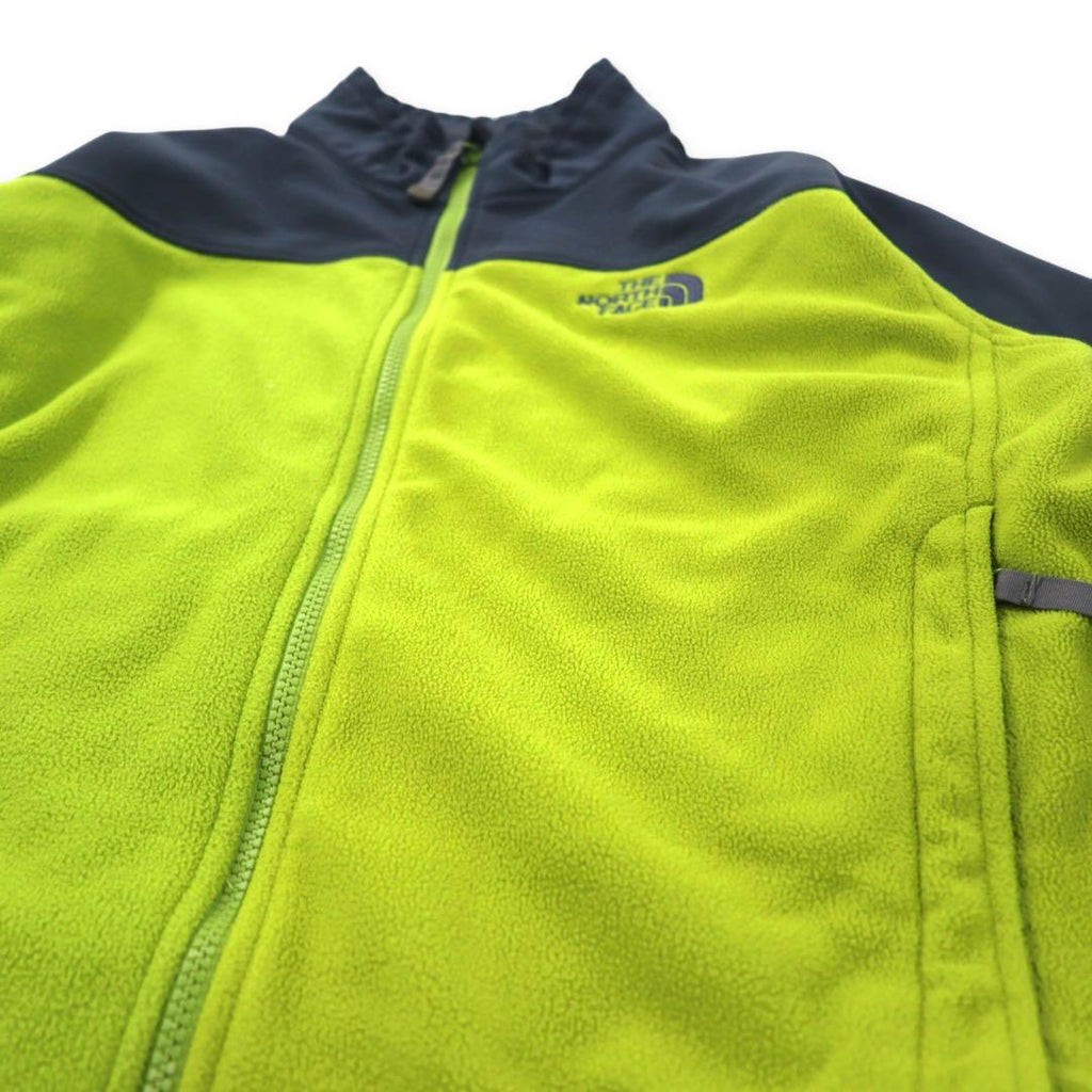 THE NORTH FACE Giacca in pile Windstopper L Verde Grigio Poliestere Logo ricamato WINDSTOPPER