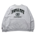 JAN SPORT USA anni '90 Felpa girocollo grigia stampata College cotone con interno felpato NORFOLK STATE UNIVERSITY Taglia XXL oversize