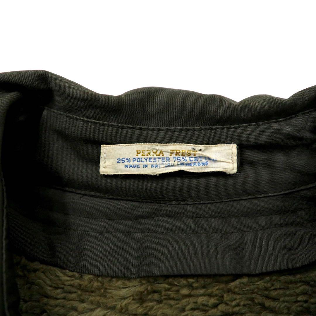 KIRBY HALL CLOTHES 60年代 ステンカラーコート 42R カーキ コットン PERMA PREST ボアライナー着脱式 British Hong Kong