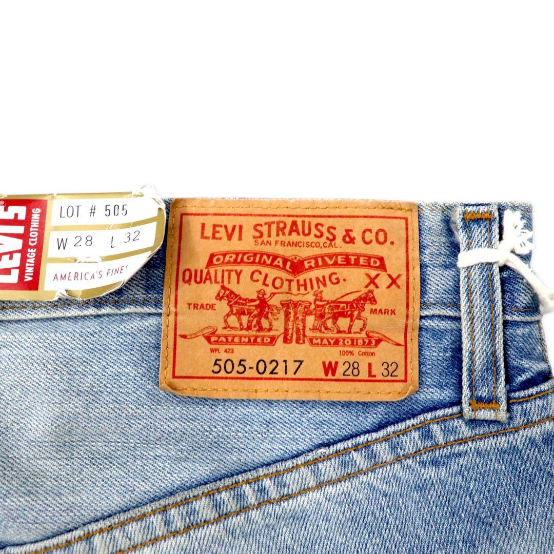 LVC (LEVI'S VINTAGE CLOTHING) 1967 Reissue 505 Jeans 28 Blue Big E Repaired Selvedge TRESTLES Made in Turkey Unused