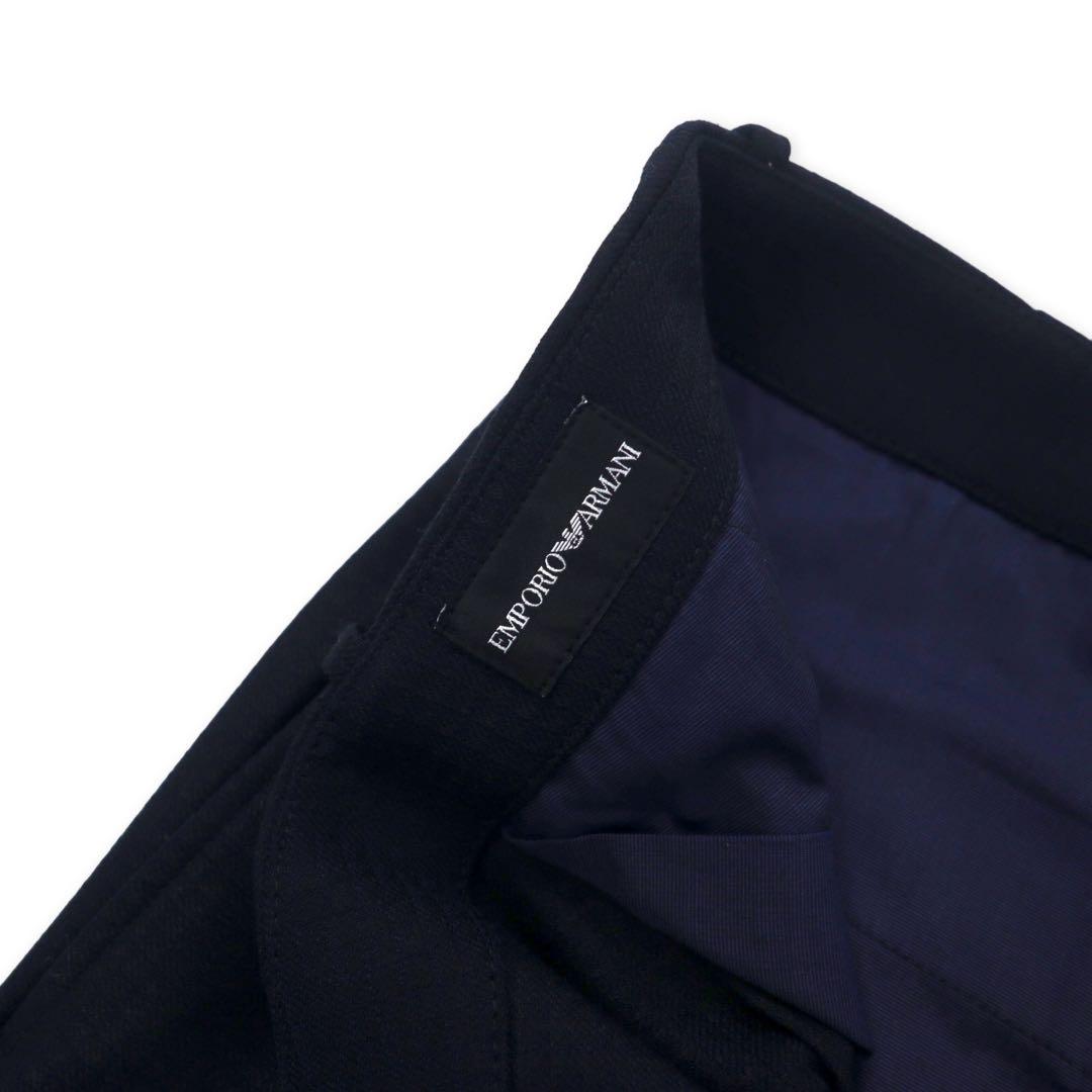 EMPORIO ARMANI Pantaloni eleganti 50 blu navy quadri poliestere stretch 11P11S 11846 Prodotto in Bulgaria Articolo nuovo