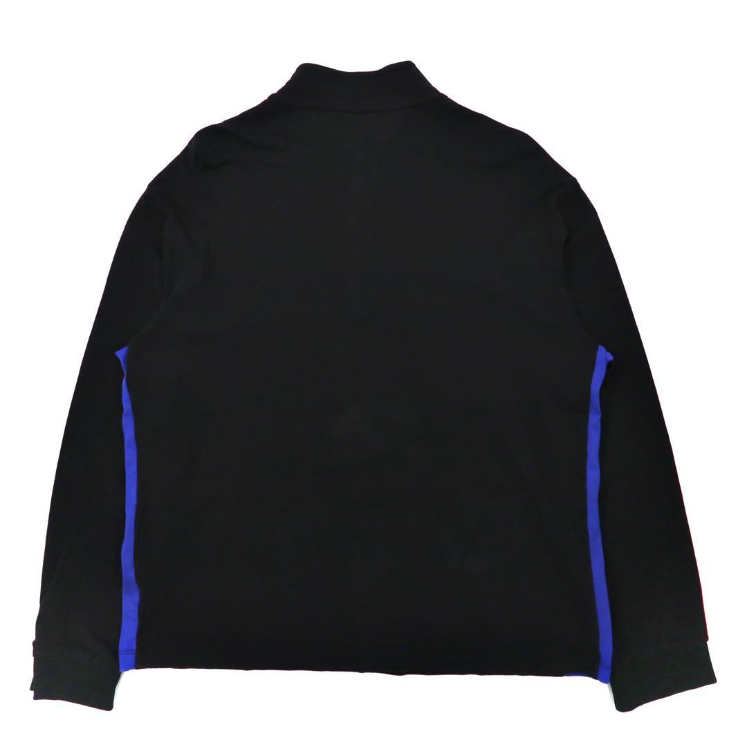 POLO RALPH LAUREN Tuta con mezza zip XL Nera Cotone PIMA SOFT TOUCH Riga laterale Ricamo piccolo pony
