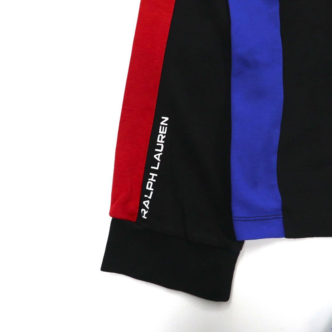 POLO RALPH LAUREN Tuta con mezza zip XL Nera Cotone PIMA SOFT TOUCH Riga laterale Ricamo piccolo pony