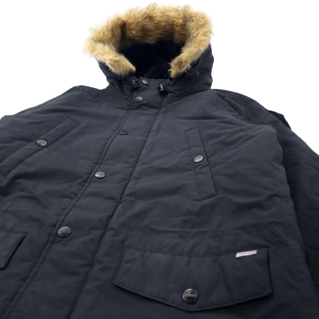 Carhartt Giacca N-3B imbottita in piuma, taglia L, colore nero, nylon, imbottitura, pelliccia rimovibile, coulisse, ANCHORAGE PARKA