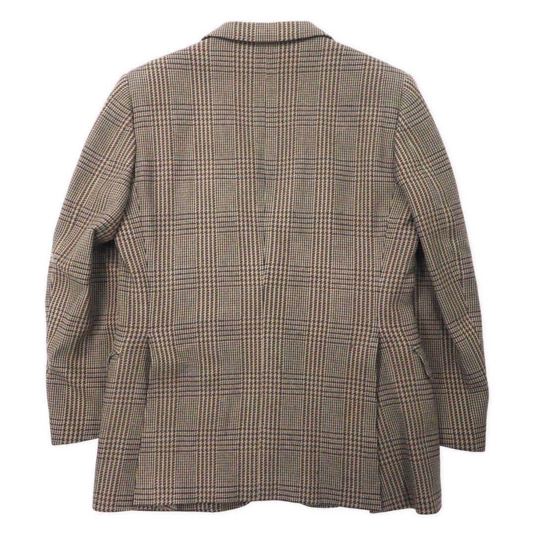 Burberrys 2B ツイード テーラードジャケット 92-80-170 A5 ブラウン グレンチェック ウール オールド 日本製