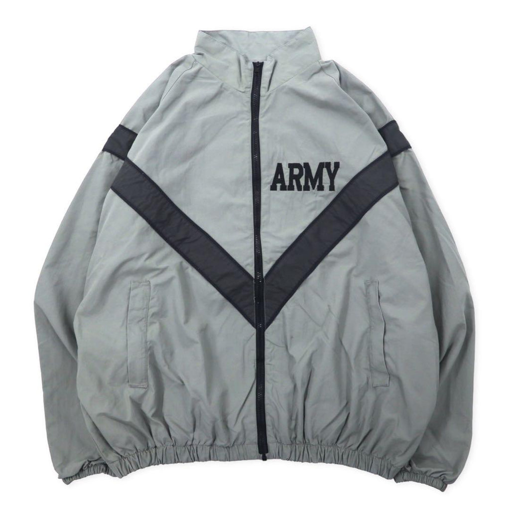 US ARMY anni '90, giacca da allenamento IPFU, taglia L, grigio, nylon, oversize, militare, giacca da allenamento fisico 8415-01-465-4670 UNICOR / ALDERSON