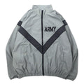 US ARMY anni '90, giacca da allenamento IPFU, taglia L, grigio, nylon, oversize, militare, giacca da allenamento fisico 8415-01-465-4670 UNICOR / ALDERSON