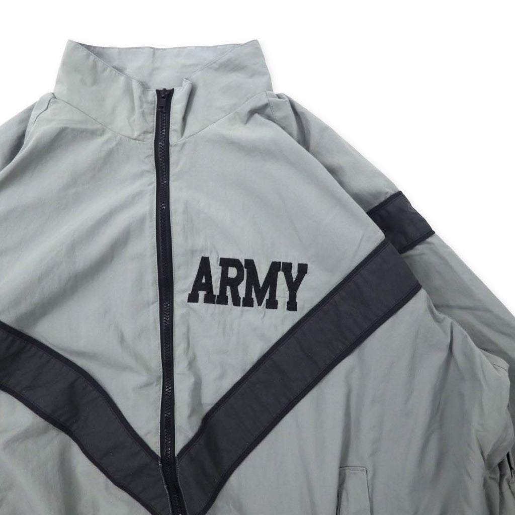 US ARMY anni '90, giacca da allenamento IPFU, taglia L, grigio, nylon, oversize, militare, giacca da allenamento fisico 8415-01-465-4670 UNICOR / ALDERSON