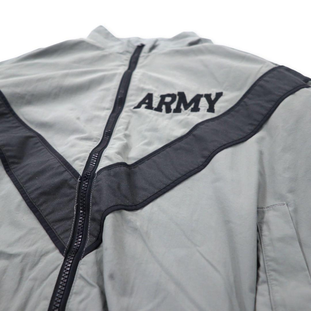 US ARMY anni '90, giacca da allenamento IPFU, taglia L, grigio, nylon, oversize, militare, giacca da allenamento fisico 8415-01-465-4670 UNICOR / ALDERSON