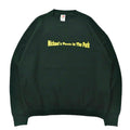 FRUIT OF THE LOOM Felpa stampata oversize XXL Verde Cotone Felpata Michael's Picnic In The Park Anni '90 Made in Mexico