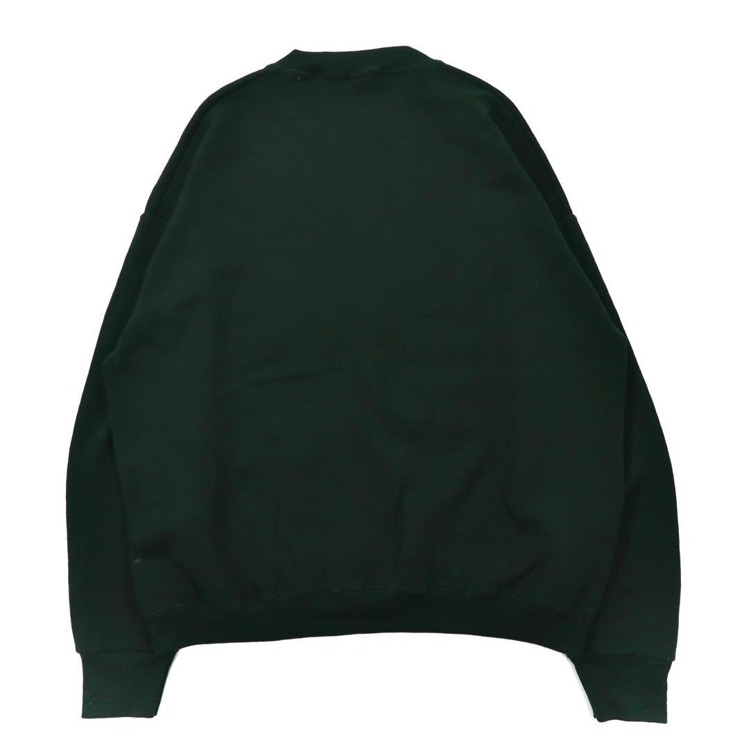 FRUIT OF THE LOOM Felpa stampata oversize XXL Verde Cotone Felpata Michael's Picnic In The Park Anni '90 Made in Mexico